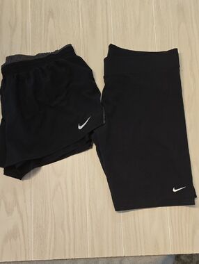 2 Two Nike Exercise Running Shorts XXL Black Athletic C005